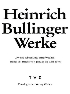 cover image of Bullinger, Heinrich
